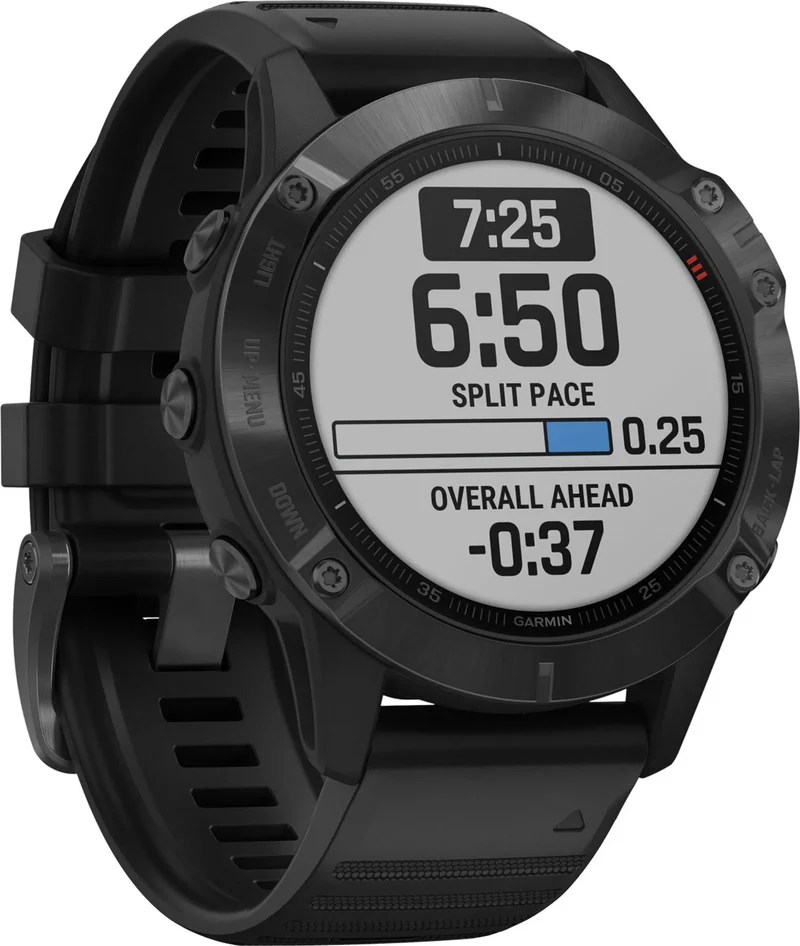 B-Ware Garmin Sportuhr Uhr Smartwatch fenix 6 PRO Schwarz 47mm GPS Fitnessuhr Onesize