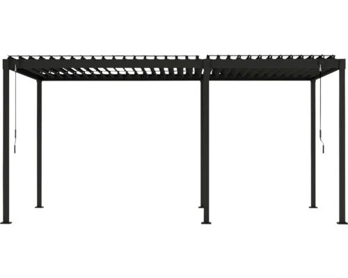 B-Ware Mirador Pergola Gartenpavillon Stahl-Pergola anthrazit 300x500cm Lamellendach
