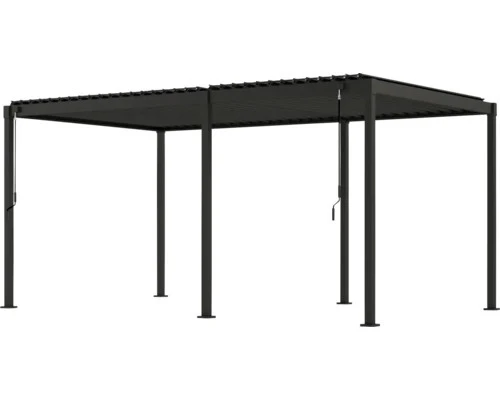 B-Ware Mirador Pergola Gartenpavillon Stahl-Pergola anthrazit 300x500cm Lamellendach