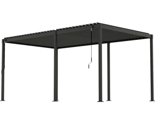 B-Ware Mirador Pergola Gartenpavillon Stahl-Pergola anthrazit 300x500cm Lamellendach