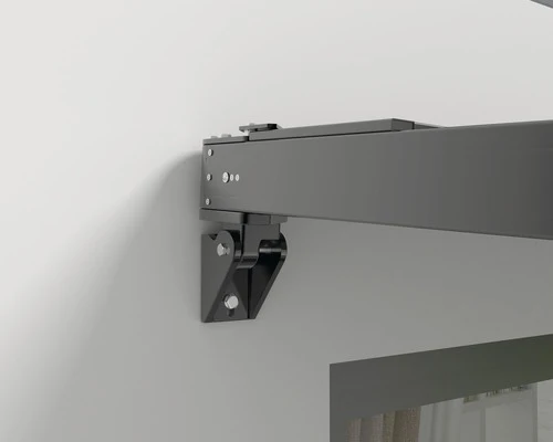 B-Ware Pergola 3,94x3,94m mit Stoffdach anthrazit Motor Fernbedienung LED RAL 9011