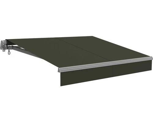 B-Ware Gelenkarmmarkise 3,5x2,5m Grau Polyester UV-beständig für Balkon Terrasse