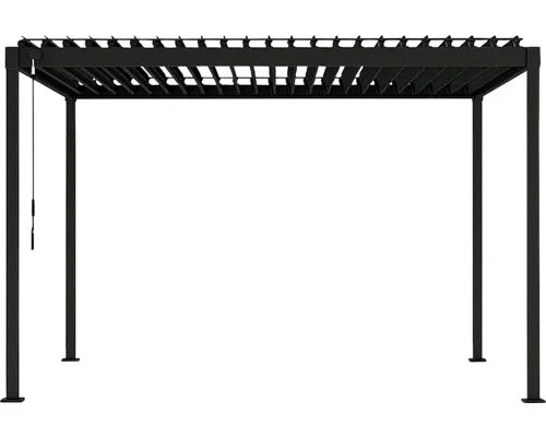 C-Ware Mirador Pergola Gartenpavillon Stahl-Pergola anthrazit 300x400cm Lamellendach