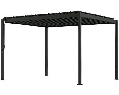C-Ware Mirador Pergola Gartenpavillon Stahl-Pergola anthrazit 300x400cm Lamellendach