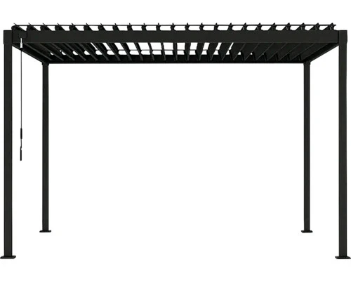 C-Ware Mirador Pergola Gartenpavillon Stahl-Pergola anthrazit 300x400cm Lamellendach
