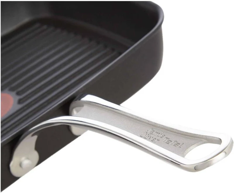B-Ware TEFAL Jamie Oliver Premium Grillpfanne Pfanne Bratpfanne Induktion Aluguss 23x27
