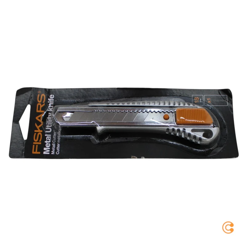 12x B-Ware Fiskars Cuttermesser Messer 18 mm Metall silberfarben Professional 12 STÜCK