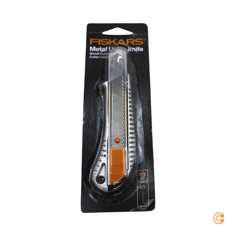 12x B-Ware Fiskars Cuttermesser Messer 18 mm Metall silberfarben Professional 12 STÜCK