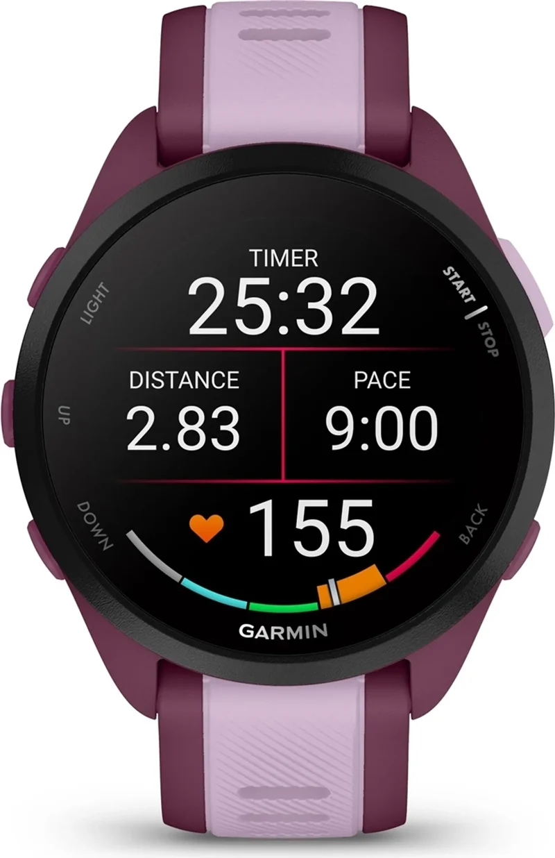 B-Ware Garmin Smartwatch Uhr Laufuhr FORERUNNER 165 Music AMOLED GPS Musik Lila Onesize