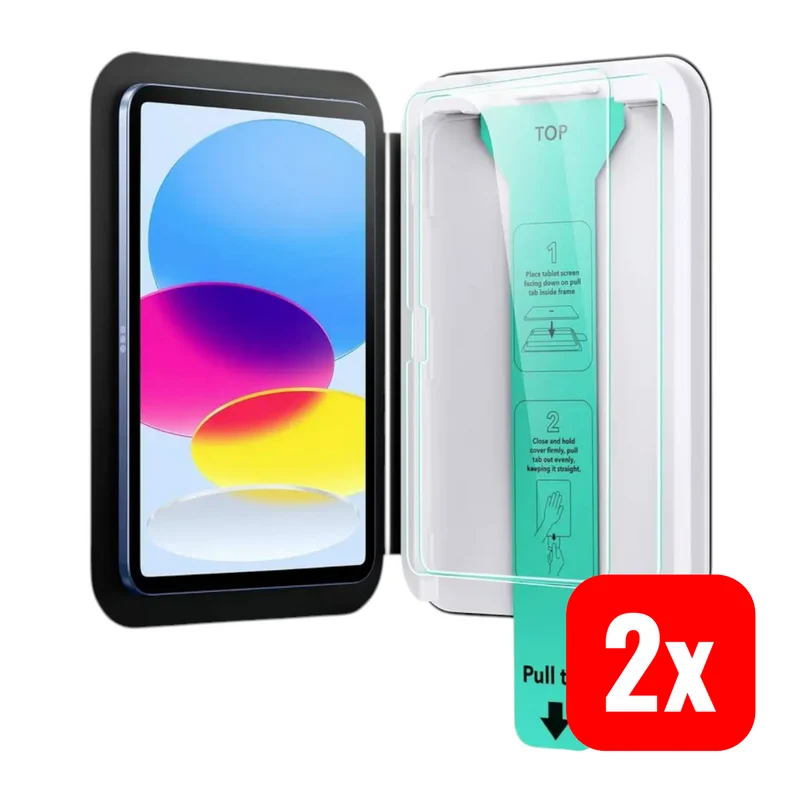 B-Ware ESR Displayschutz 2er Displayschutzglas Schutzfolie iPad11 2025 Reinigung 2 SETS