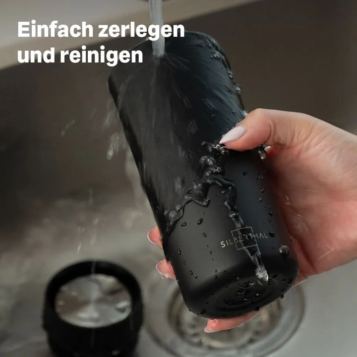 B-Ware SILBERTHAL Thermobecher Kaffeebecher matt schwarz Edelstahl 2 STÜCK