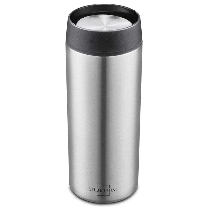 B-Ware SILBERTHAL Thermobecher Kaffeebecher Edelstahl Silber isoliert 2 STÜCK224