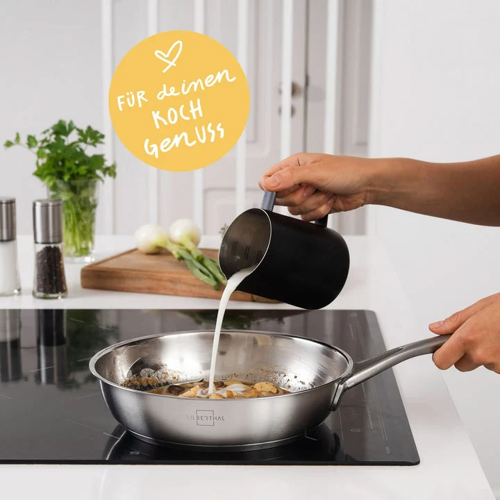 B-Ware SILBERTHAL Bratpfanne Edelstahlpfanne Pfanne unbeschichtet ohne Deckel 24cm