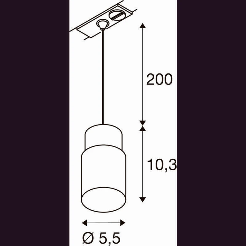 B-Ware SLV PURI 2.0 Tube 1~ Pendelleuchte Hängeleuchte GU10 P Deckenleuchte Schwarz