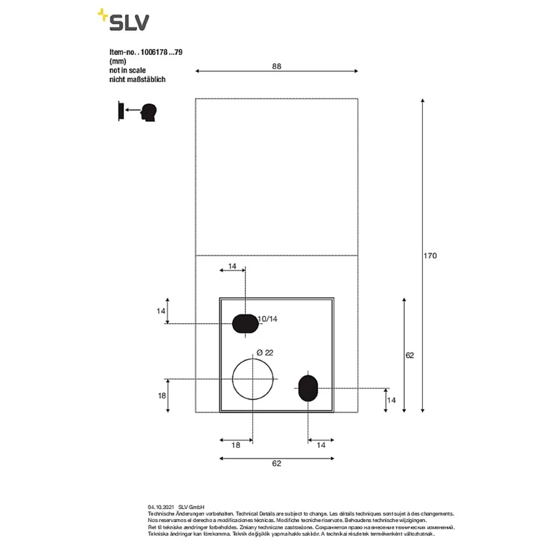 B-Ware SLV GRAFIT E27 Wandaufbauleuchte Lampe anth rund Hauptlicht Deckenleuchte