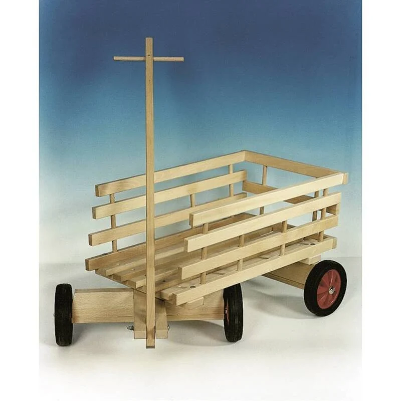 B-Ware Holz-Wenzel Leiterwagen Paul Bollerwagen Wagen (L/B/H) 61,7/45,8/38,5 cm
