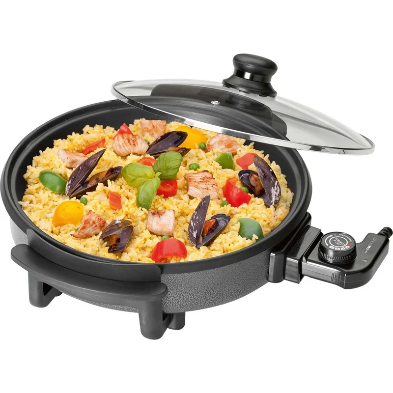 B-Ware Clatronic PP3401 251129 Partypfanne Pfanne 1500W 32cm Speisenerwärmer Glasdec273
