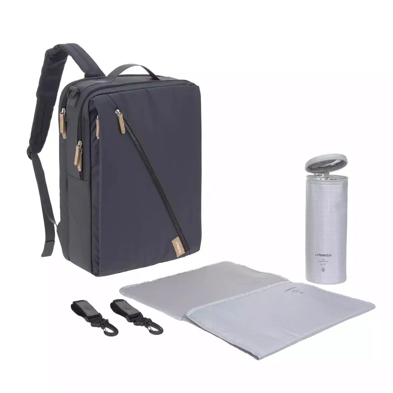 B-Ware LÄSSIG Wickelrucksack Rucksack Backpack Laptopfach dunkelblau recycelt