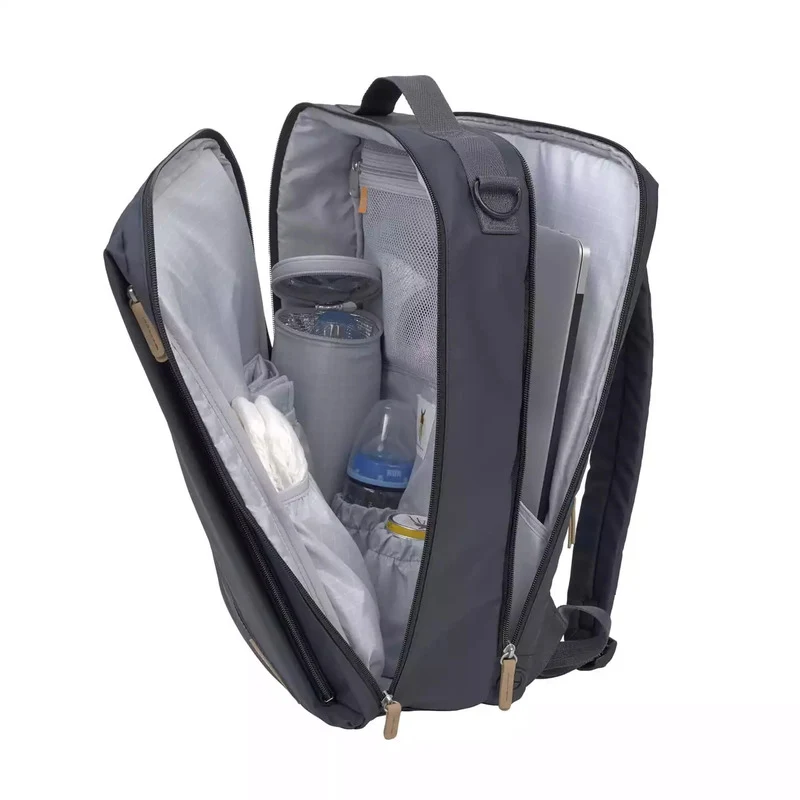 B-Ware LÄSSIG Wickelrucksack Rucksack Backpack Laptopfach dunkelblau recycelt