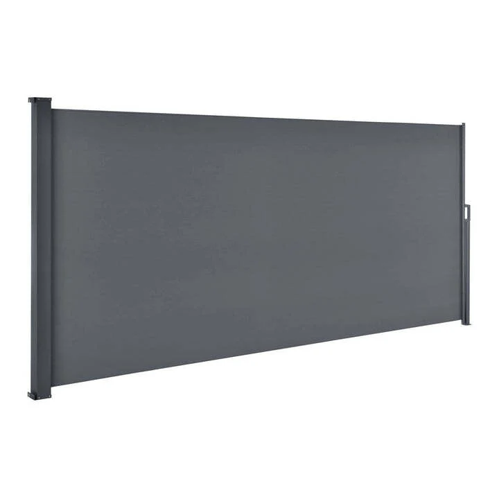 B-Ware Seitenmarkise Dubai Sichtschutz Garten Terrasse ausziehbar 500x180 cm anthrazit