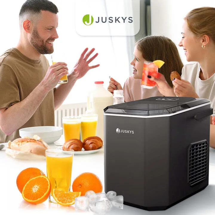 B-Ware Eiswürfelmaschine IceOracle Selbstreinigung 12kg Eis pro Tag 2 Größen schwarz