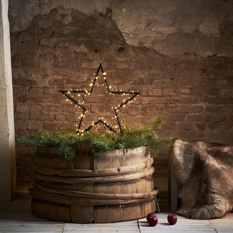 B-Ware Star Trading LED-Dekoleuchte Spiky mit Erdspießen Weihnachtsbeleuchtung 60 cm