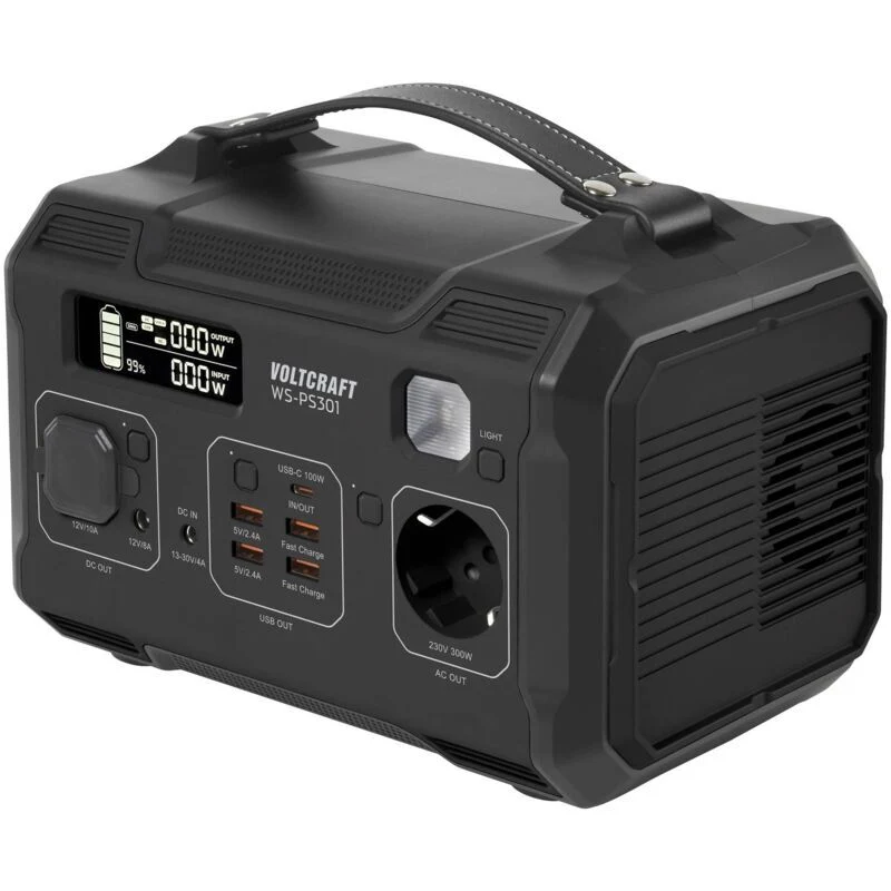 B-Ware VOLTCRAFT WS-PS301 276Wh Powerstation Fast Charge Nickel-Mangan-Cobalt Schwarz