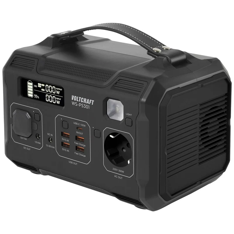 B-Ware VOLTCRAFT WS-PS301 276Wh Powerstation Fast Charge Nickel-Mangan-Cobalt Schwarz