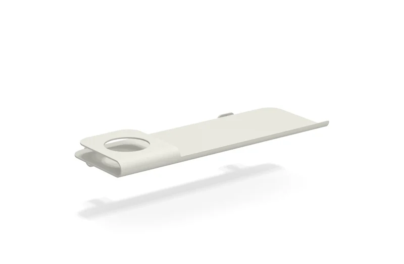 B-Ware Emu Armlehne für Tiki Sonnenliege Liege Ablage mit Getränkehalter Aluminium weiß