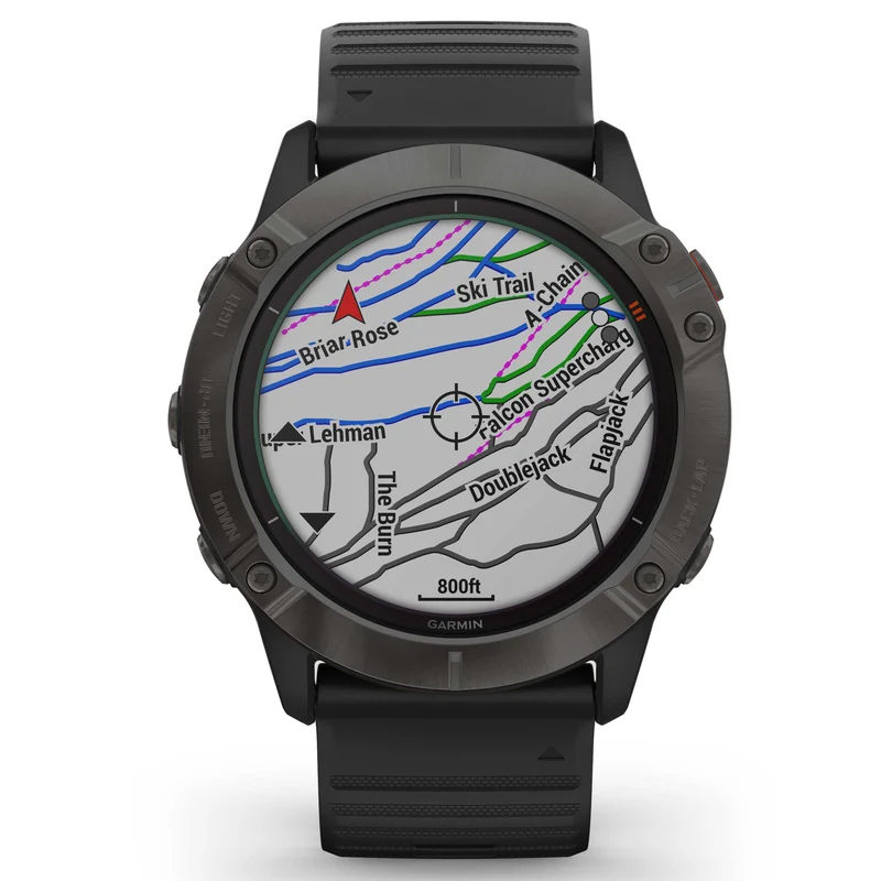 B-Ware Garmin Fenix 6X Pro Solar Titanium Multisport GPS Uhr Smartwatch schwarz Onesize