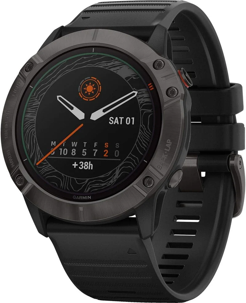 B-Ware Garmin Fenix 6X Pro Solar Titanium Multisport GPS Uhr Smartwatch schwarz Onesize