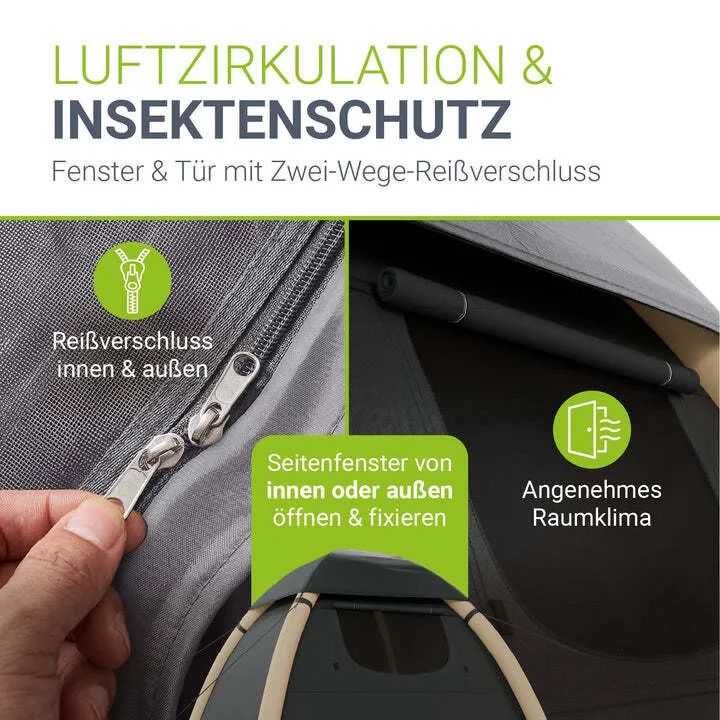 B-Ware Campingzelt aufblasbar 1-3 Personen Luftzelt wasserdicht schnell aufbaubar Gr M
