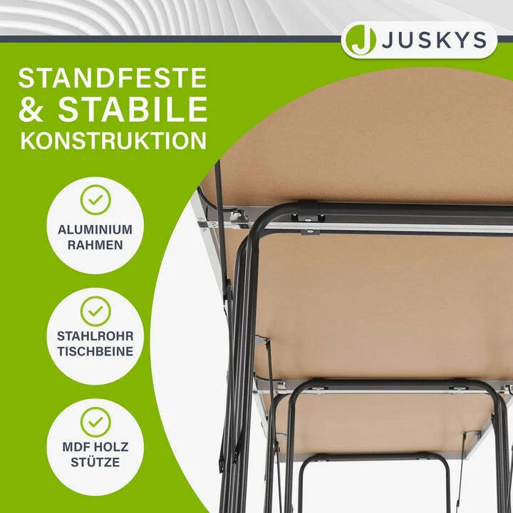 B-Ware Alu Klapptisch 3er Set Camping Tisch höhenverstellbar klappbar 100x60cm flexibel