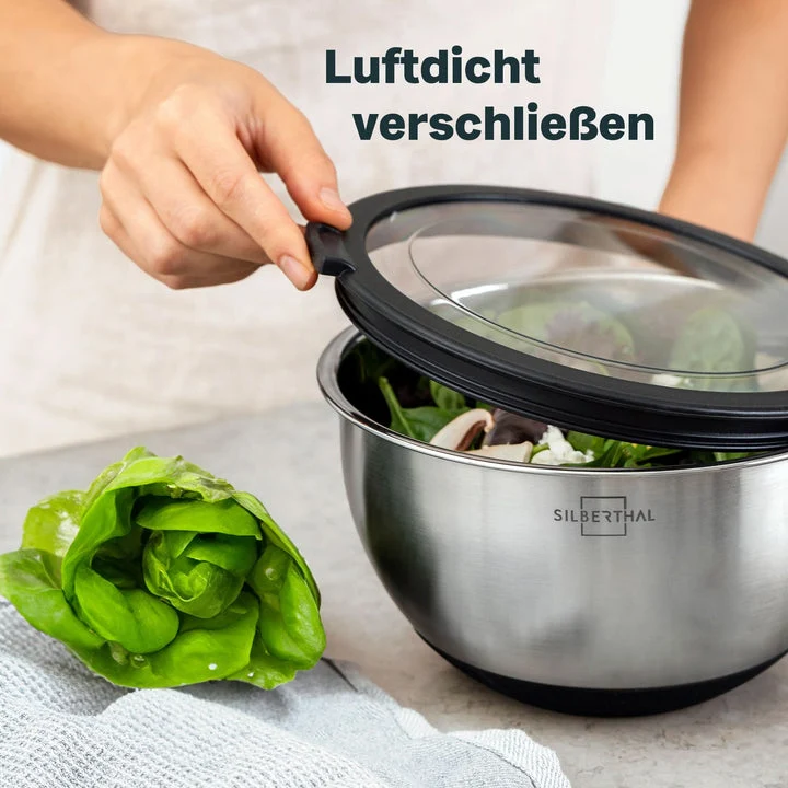 B-Ware SILBERTHAL Deckel Küchenutensilien Salatschleuder-Deckel langlebig 2 STÜCK