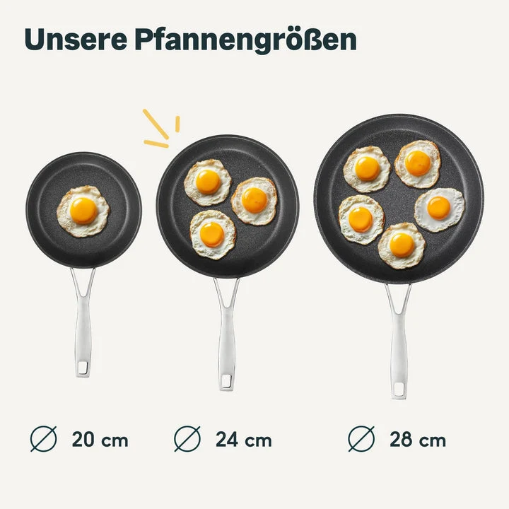 B-Ware SILBERTHAL Bratpfanne Pfanne Edelstahl Ø 20 cm Herd Induktion Spülmaschine Ofen