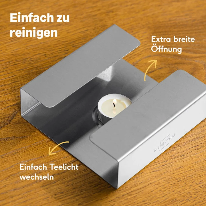 B-Ware SILBERTHAL Stövchen Teewärmer Teelichthalter Edelstahl Glaskannen 2 STÜCK