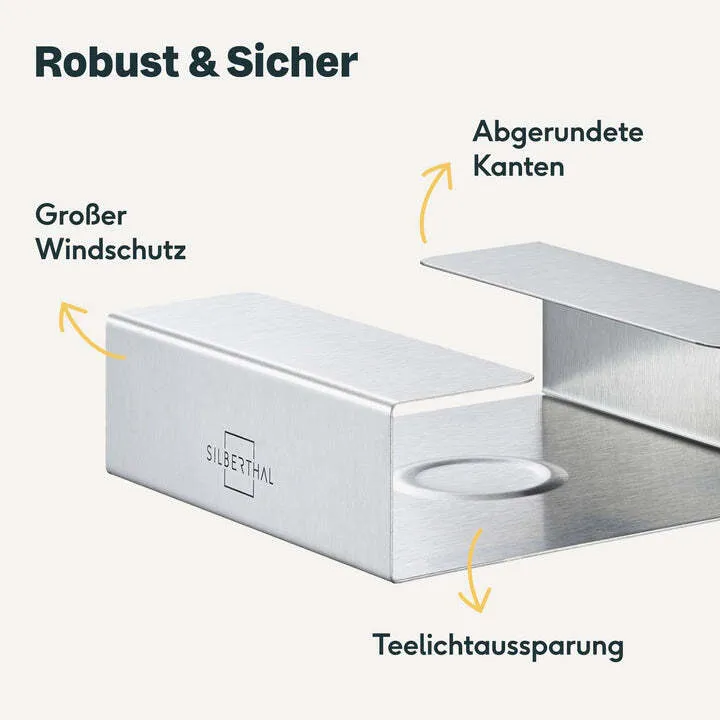B-Ware SILBERTHAL Stövchen Teewärmer Edelstahl Teelichthalter Glaskannen 2 STÜCK