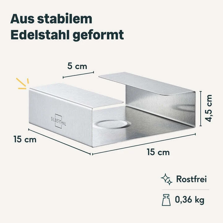B-Ware SILBERTHAL Stövchen Teewärmer Edelstahl Teelichthalter Glaskannen 2 STÜCK