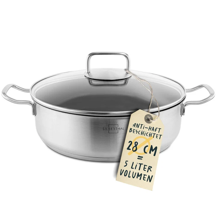 B-Ware Silberthal Servierpfanne Bratpfanne Deckel Pfanne vielseitig Induktion 28cm812