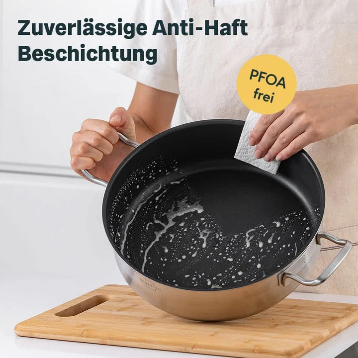 B-Ware Silberthal Servierpfanne Bratpfanne Deckel Pfanne vielseitig Induktion 28cm812