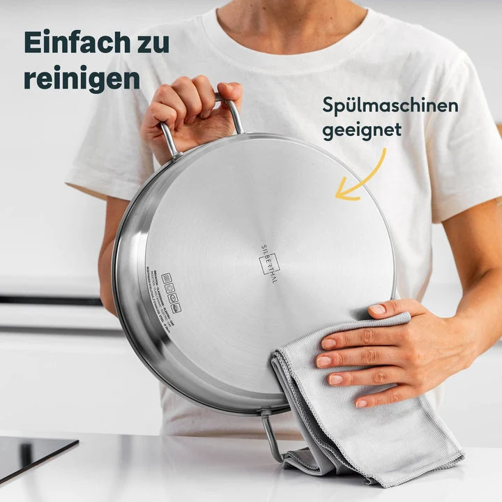 B-Ware Silberthal Servierpfanne Bratpfanne Deckel Pfanne vielseitig Induktion 28cm812