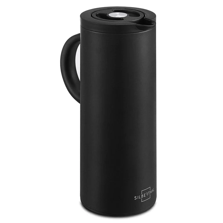 B-Ware SILBERTHAL Thermoskanne Kaffeekanne Isolierkanne Glaseinsatz Edelstahl 1L328
