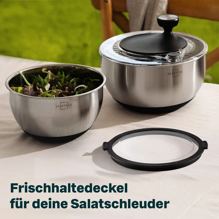 B-Ware SILBERTHAL Küchenhelfer Küchenutensilien Salatschleuder Deckel 2 STÜCK