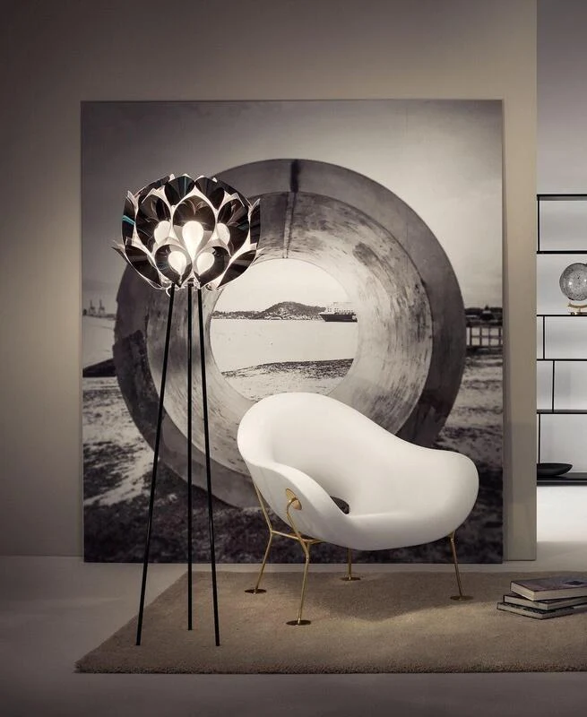 B-Ware Slamp Stehleuchte Flora Design Standlampe E27 Höhe 170 cm Pewter SIEHE TEXT/FOTO