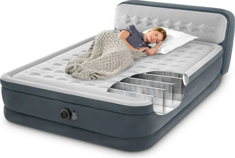 D-Ware Intex Luftbett DuraBeam UltraPlushHeadboard mit 220 V Pumpe Queen DEFEKTWARE