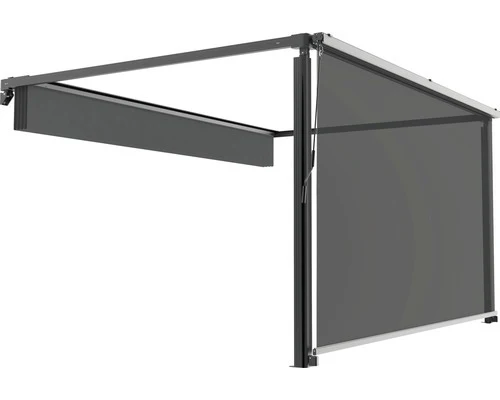 B-Ware Senkrechtmarkise Vertikalmarkise Sonnenschutz graphitschwarz 294 x 394 cm438