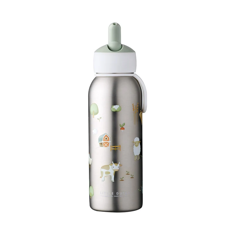 B-Ware Mepal Thermoflasche Campus Little Farm Flip-Up BPA-frei für kalt und heiß 350ml