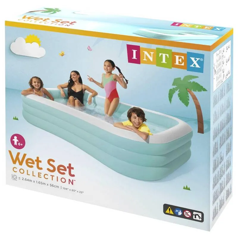 B-Ware Intex Aufblasbarer Familienpool Swim Center Family Lounge Pool 780l 264x165cm
