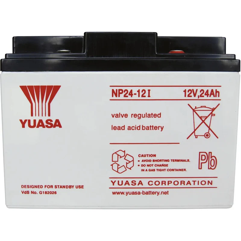 B-Ware YUASA Bleiakku NP24-12 12V 24Ah AGM wartungsfrei M5-Schraubanschluss 8920g