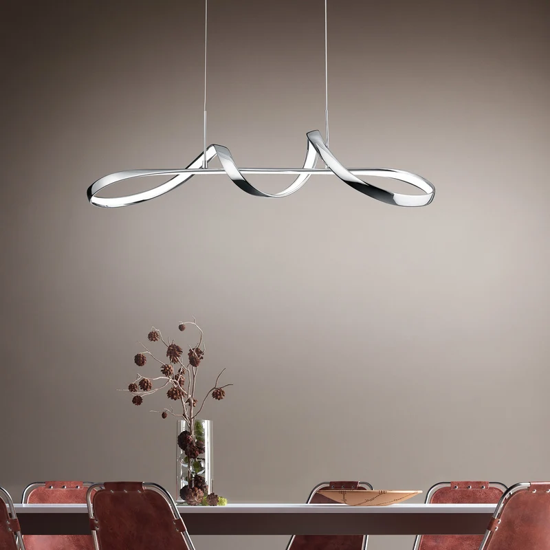 B-Ware Trio Perugia Pendelleuchte Deckenleuchte Leuchte Lampe Wohnzimmerlampe Chrom655